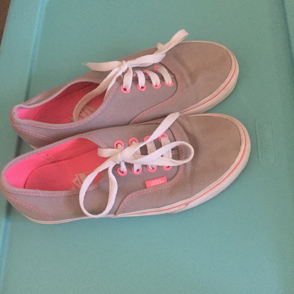 Pink and grey vans